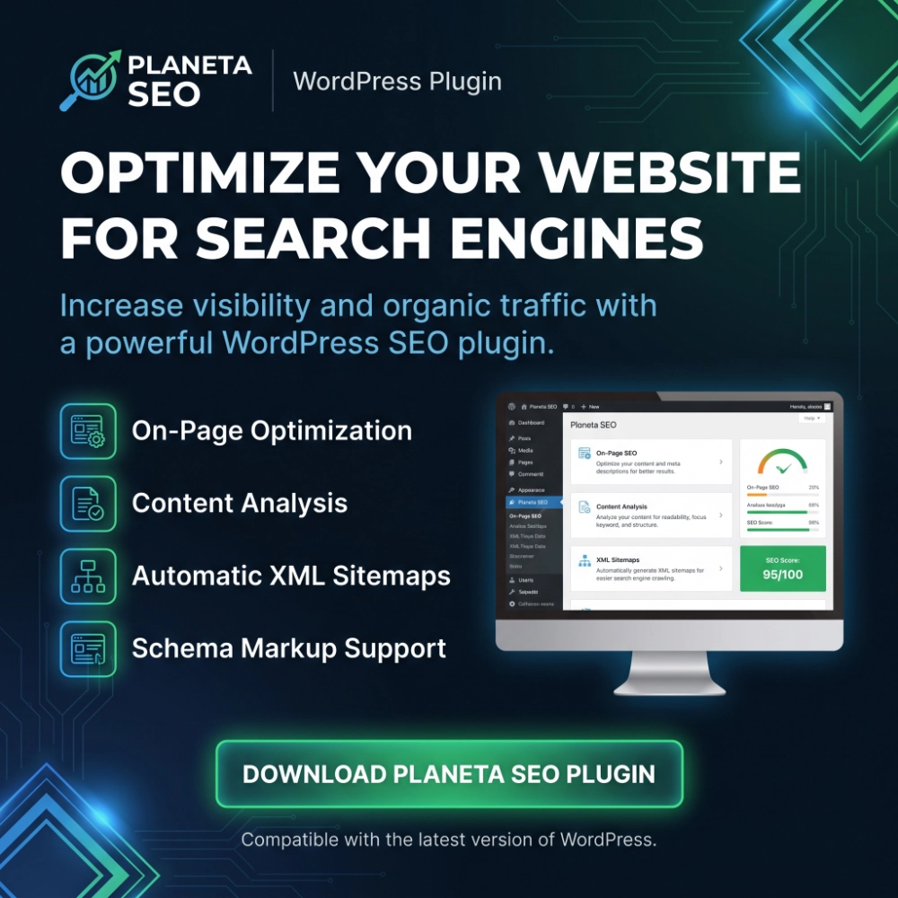 Planeta SEO, WordPress plugin for on page optimisation