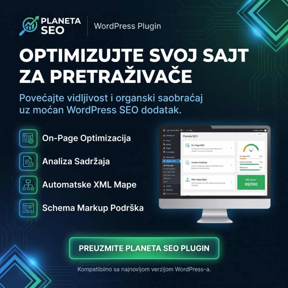 Planeta SEO: WordPress dodatak za optimizaciju sajta za pretraživače