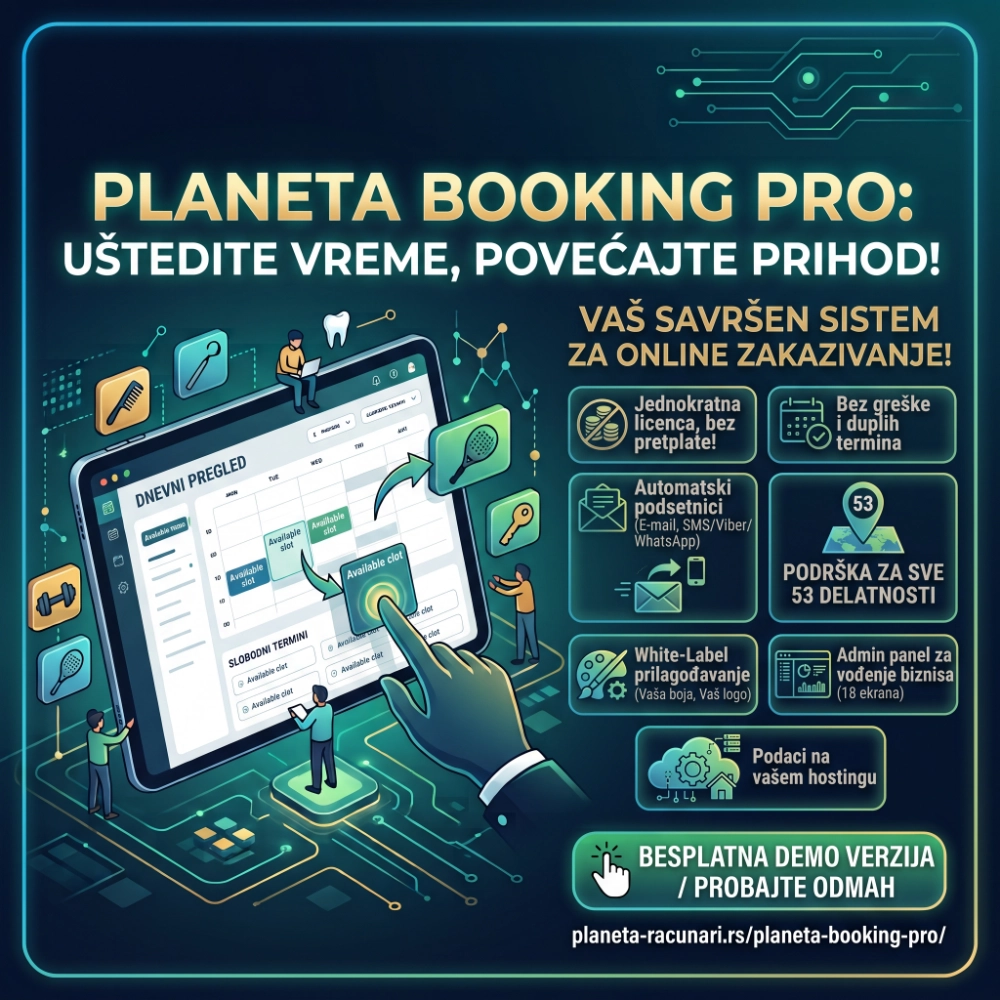 Planeta Booking Pro: sistem za online zakazivanje termina u WordPress-u